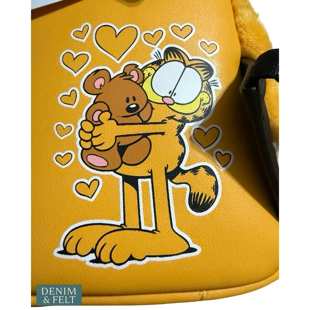 NEW Loungefly Nickelodeon Garfield and Pooky Plush Mini Backpack Yellow Faux Fur